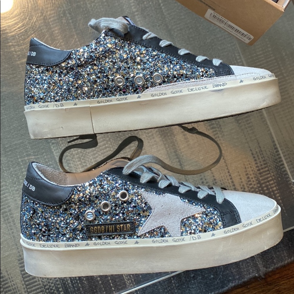 Golden goose glitter hi star sneakers 36 6